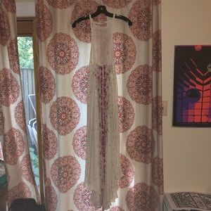 Free People Flowery Open Back Maxi Dress